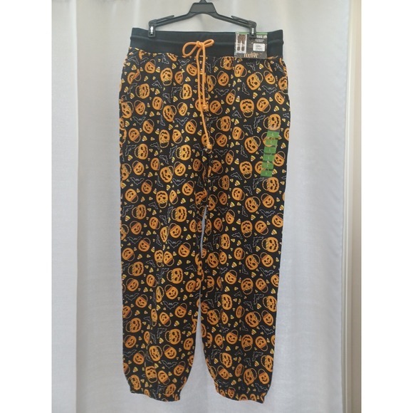 Other - Feeling Festive Halloween Pumpkins Candy Corn Drawstring Pajama Pants Large NWT